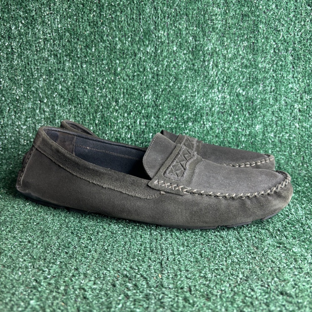 Bottega Veneta Intrecciato Suede Driving Loafers Luxury Moccasins Brown Mens 11